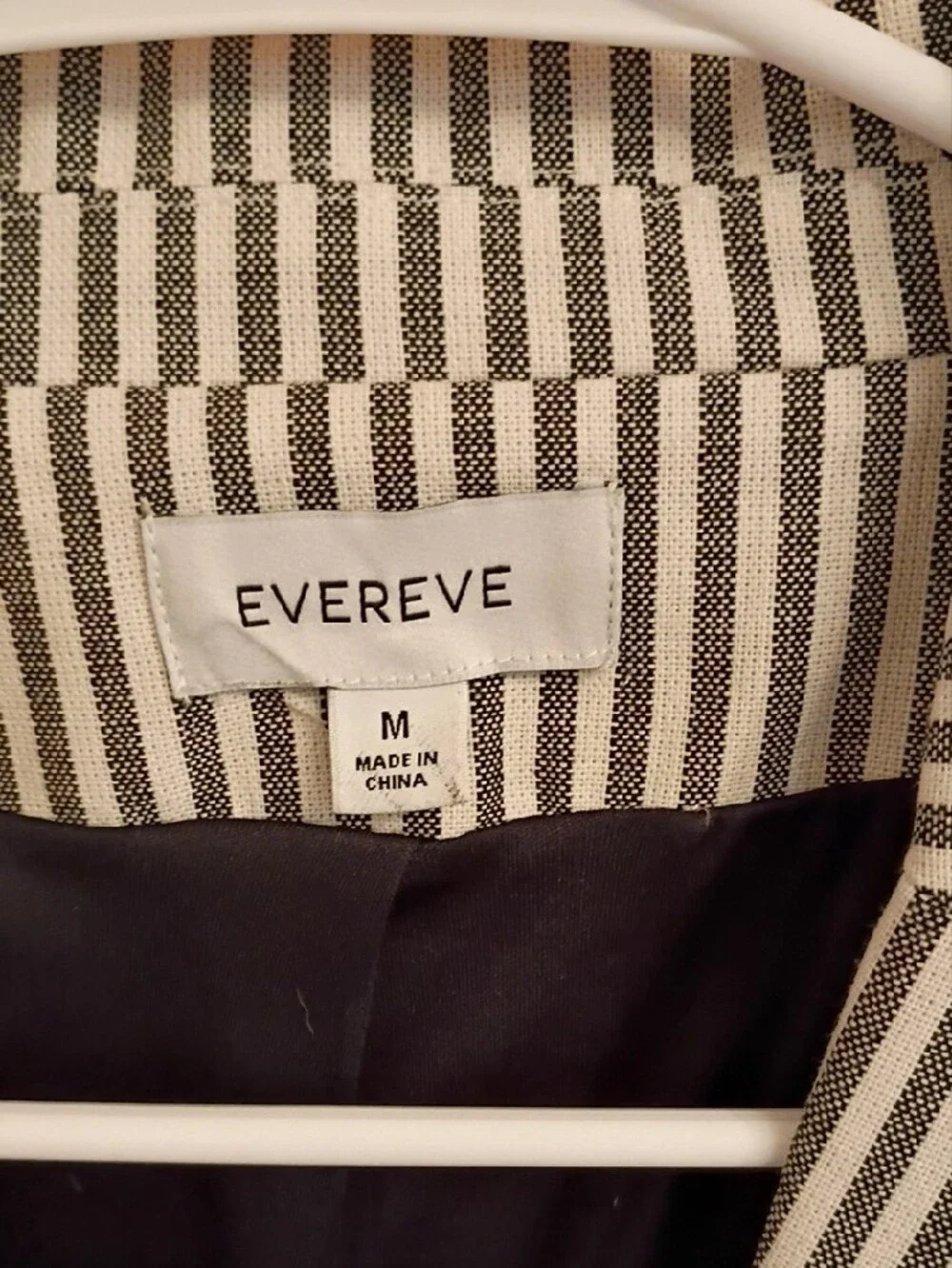 Evereve Black and White Striped Blazer
